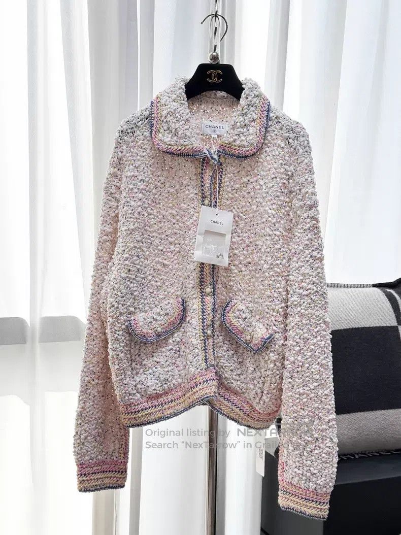 Chanel Chanel Ice cream mixed beige pink blue and yellow woven lo Size XS / US 0-2 / IT 36-38 - 1 Thumbnail