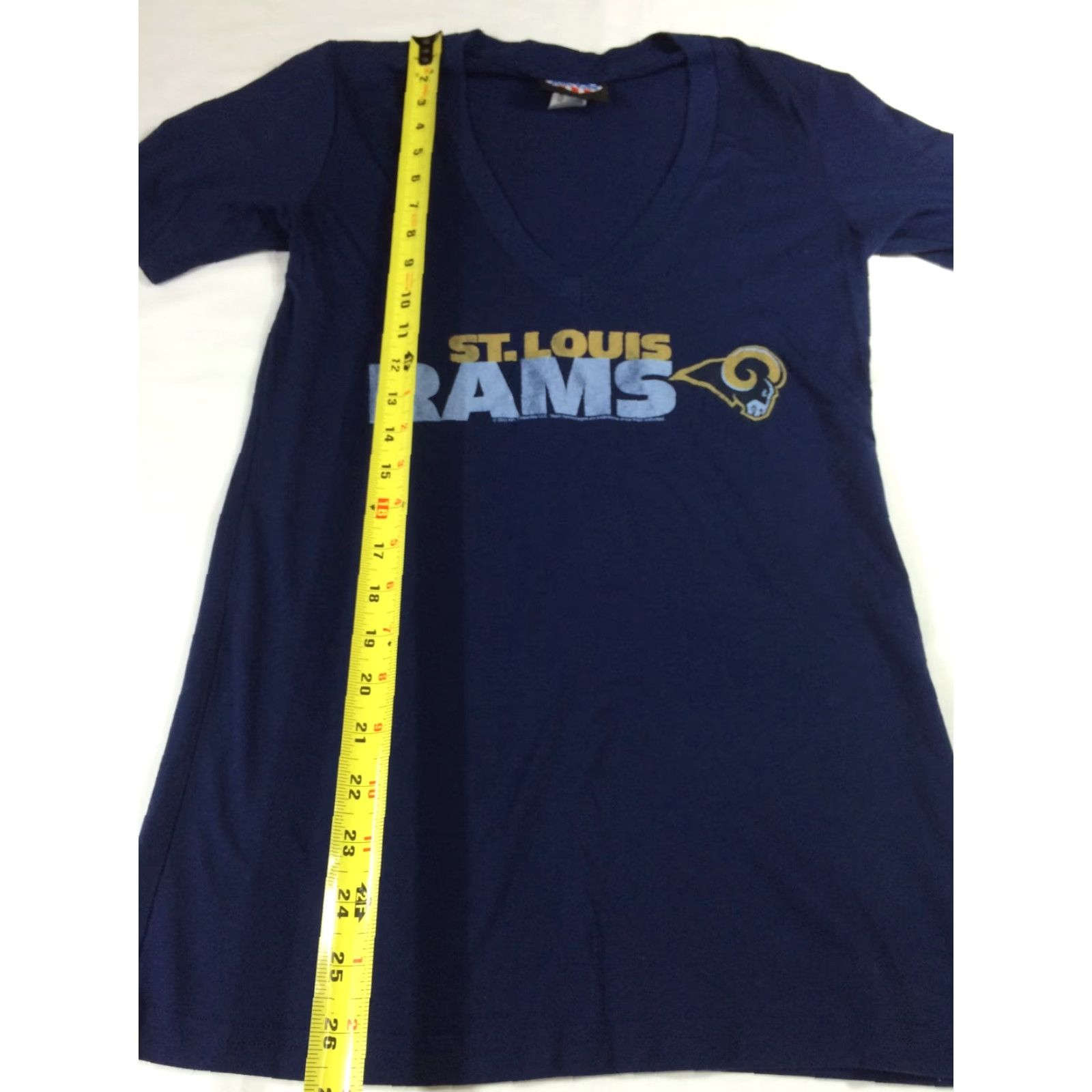 Vintage St Louis Rams Football Women's V Neck T Shirt Sz M NWOT Tee - LA Size M / US 6-8 / IT 42-44 - 6 Thumbnail