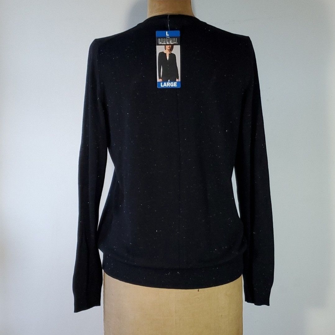 Nicole Miller Nicole Miller Size L Cardigan Sweater Metallic Glitter Black Size L / US 10 / IT 46 - 5 Thumbnail