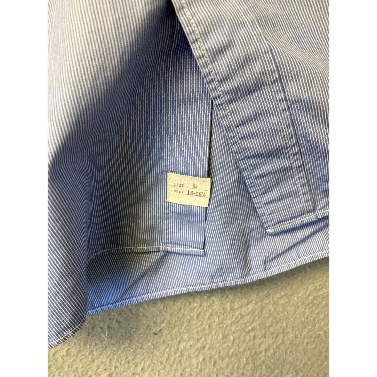 J.Crew J.CREW Classic Fit Blue Button-Up Shirt Large Long Sleeve Cotton Mens Size US L / EU 52-54 / 3 - 7 Thumbnail