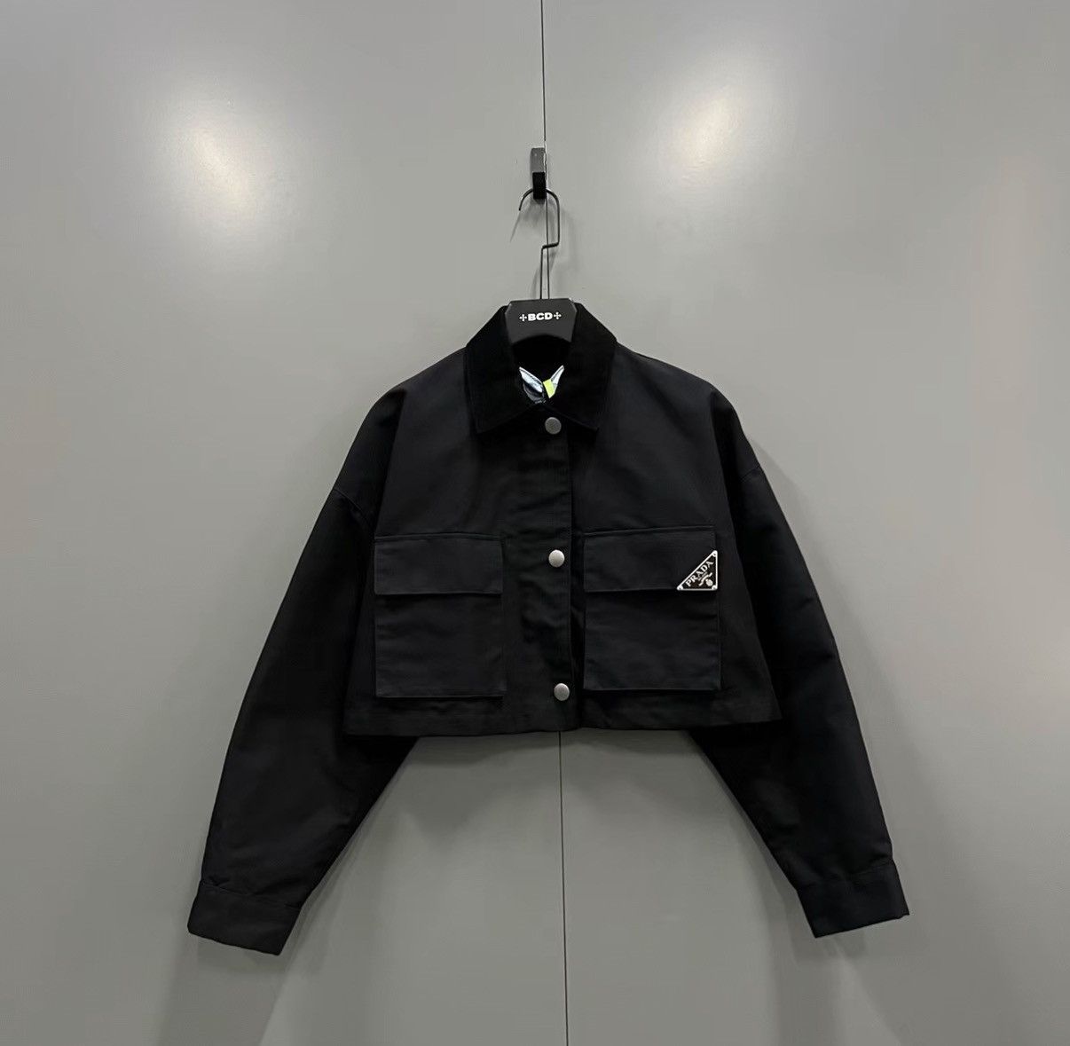 Prada Prada Black Triangle Logo Jacket J41 Size XS / US 0-2 / IT 36-38 - 1 Thumbnail