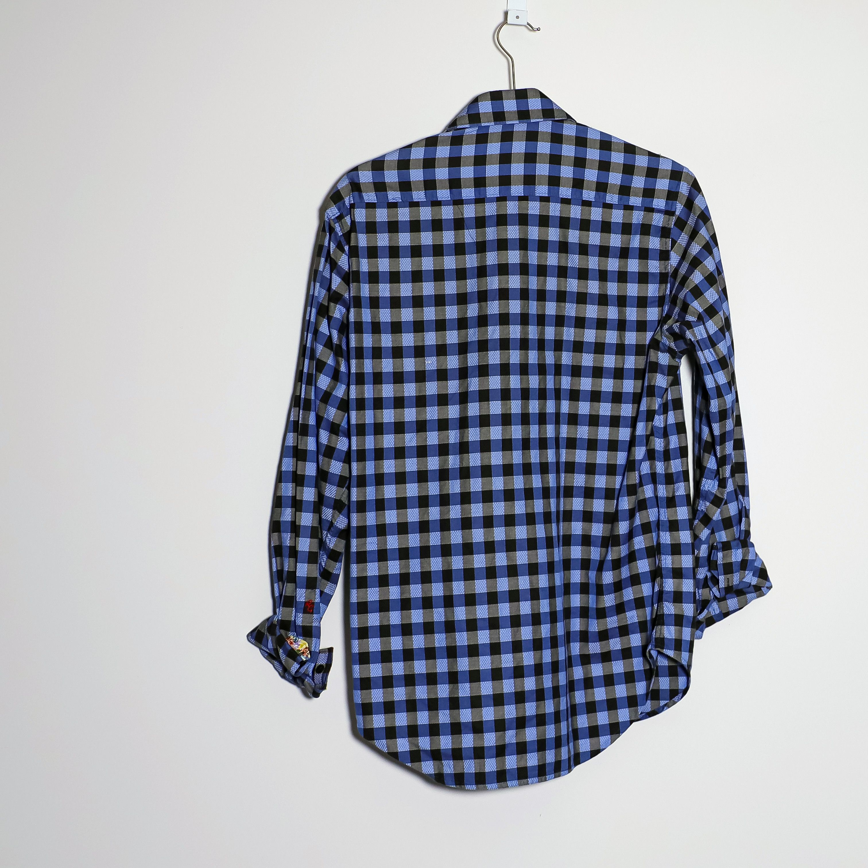 Robert Graham Robert Graham Cotton Blue Check Plaid Size US S / EU 44-46 / 1 - 4 Thumbnail