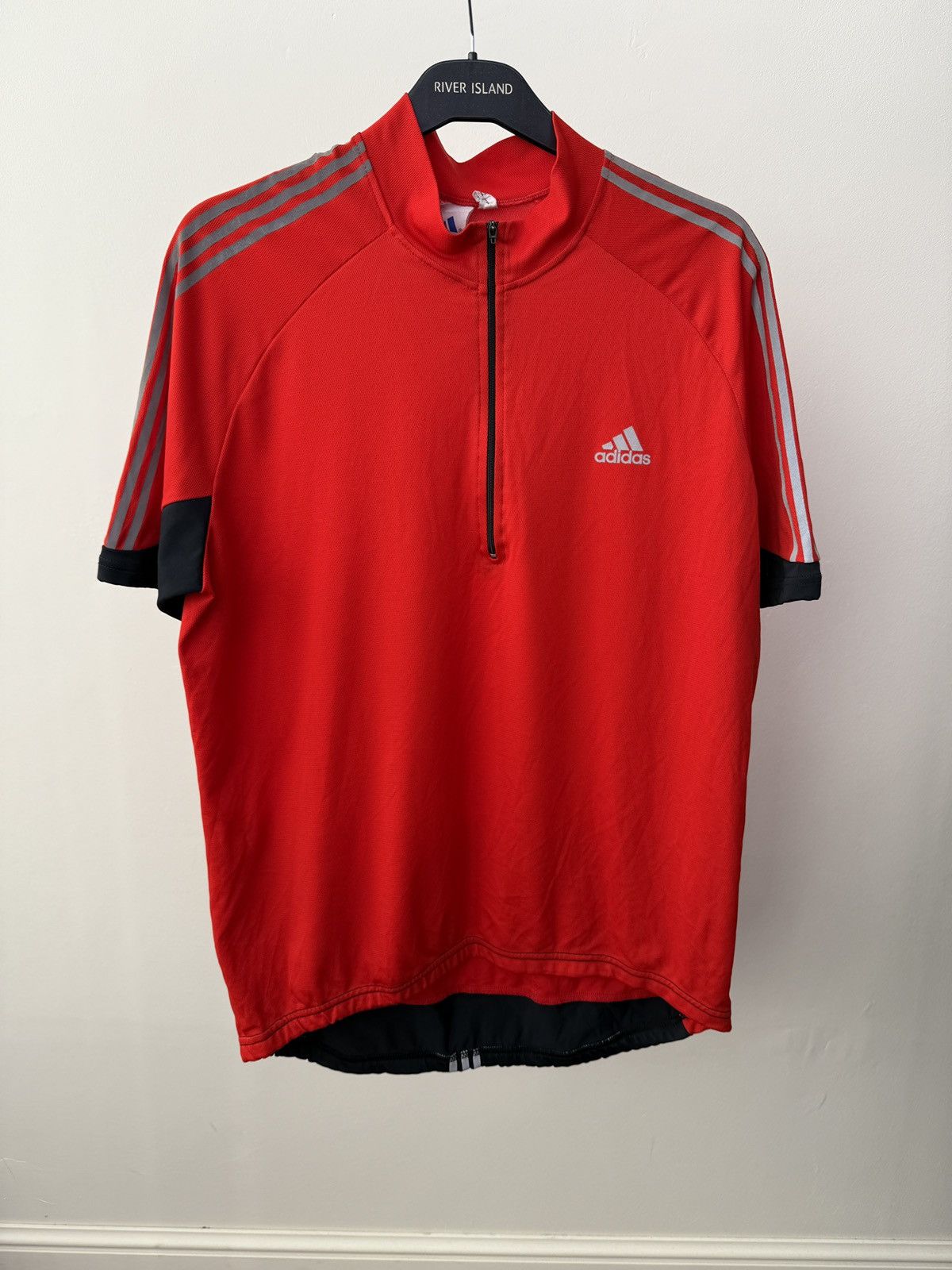 Adidas Vintage Adidas Clima Cycling Shirt Red 3 Stripes Size US XXL / EU 58 / 5 - 1 Thumbnail