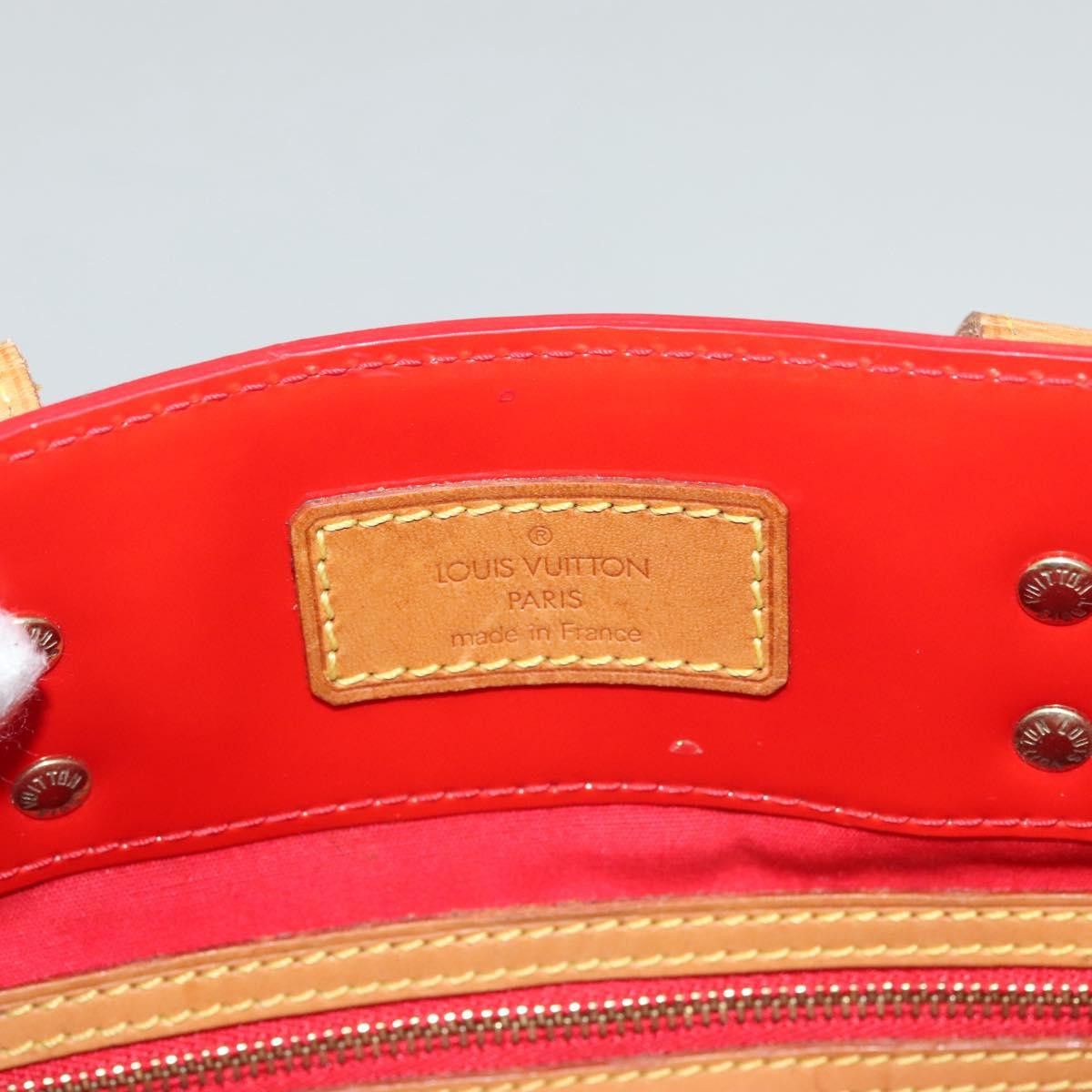 Louis Vuitton LOUIS VUITTON Monogram Vernis Reade MM Hand Bag Red Rouge Size ONE SIZE - 10 Thumbnail