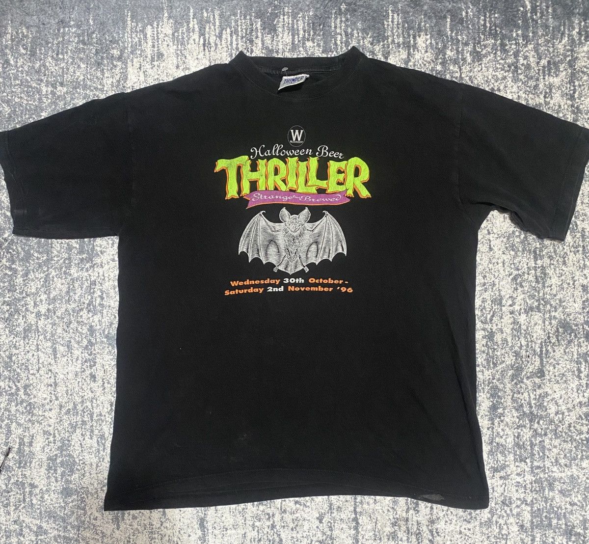 Vintage Blue Thunder vintage 1996 Halloween beer tee shirt Size US XL / EU 56 / 4 - 1 Thumbnail