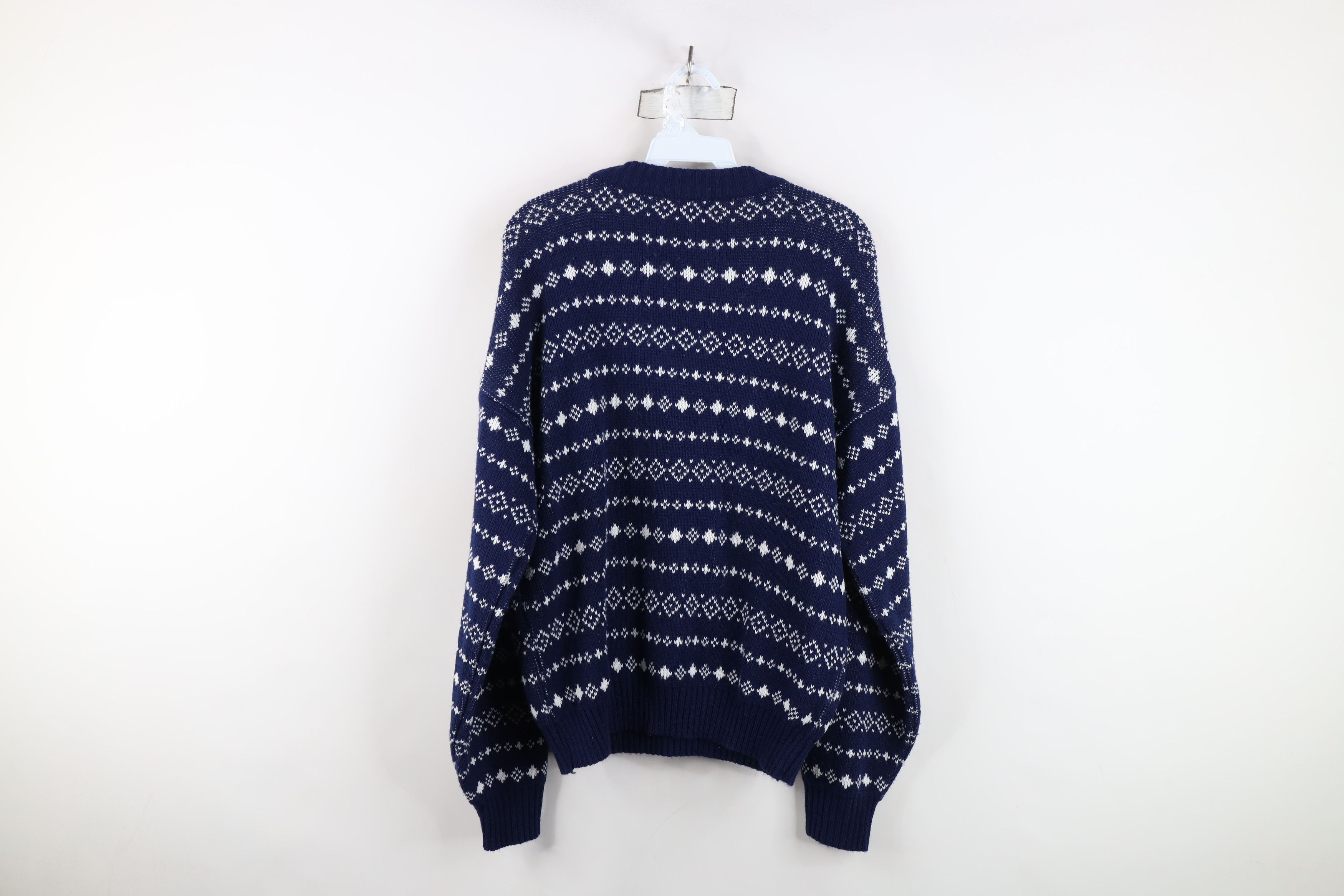 Vintage Vintage 90s Streetwear Knit Crewneck Sweater Blue Acrylic Size US S / EU 44-46 / 1 - 7 Thumbnail