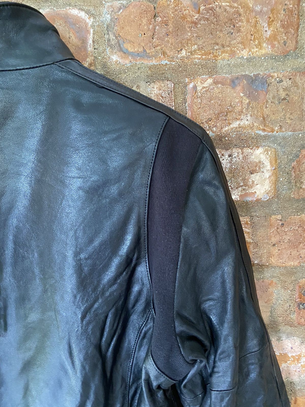 5351 POUR LES HOMMES lamb skin stripe Leather Jacket Size US M / EU 48-50 / 2 - 12 Thumbnail
