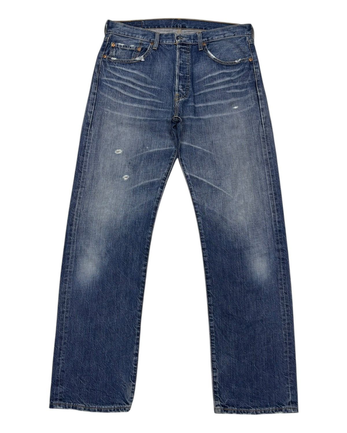 Levi's 🔥VINTAGE LEVIS 501 DISTRESSED DENIM JEANS Size US 34 / EU 50 - 7 Thumbnail