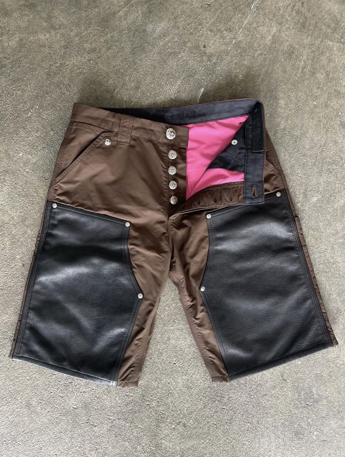 Chrome Hearts Chrome Hearts Double Knee Lucky Pink Patch Carpenter Shorts Size US 30 / EU 46 - 1 Thumbnail