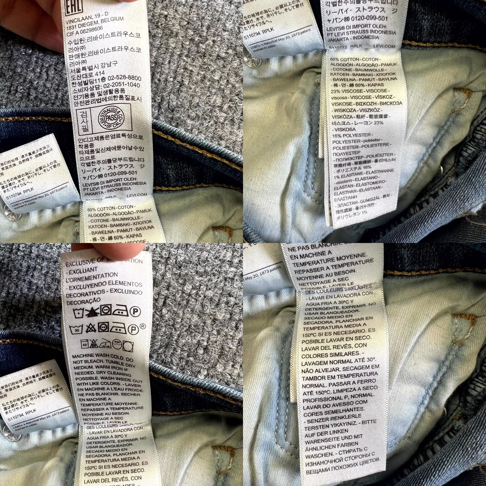 Levi's Levi's 311 Skinny Jeans Women's 29x30 Blue Cotton Denim Stretch Mid Rise Regular Fit 5-Pocket Style Jeans Size 29" - 8 Thumbnail