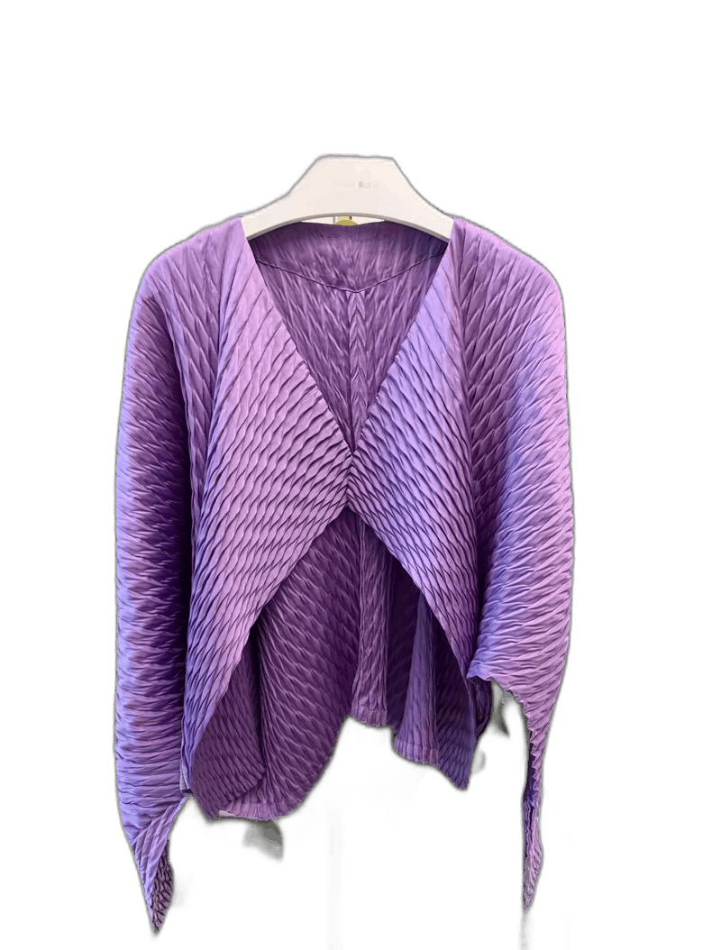 Issey Miyake Miyake Issey Purple Scalloped Jacket Size ONE SIZE - 1 Thumbnail
