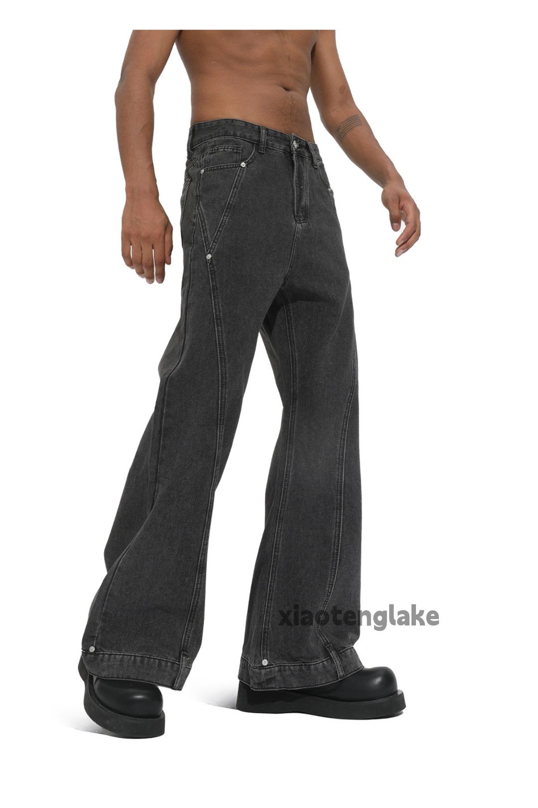 Jean zx vintage washed faded punk grunge hiphop jeans Size US 32 / EU 48 - 3 Thumbnail