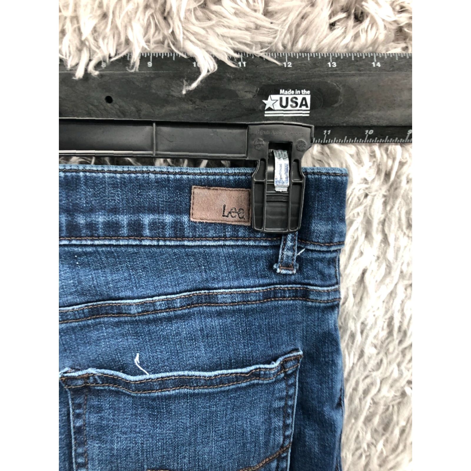 Lee Lee Jeans Regular Straight Womens Size 6 Short Medium Wash Blue Size 28" / US 6 / IT 42 - 6 Thumbnail