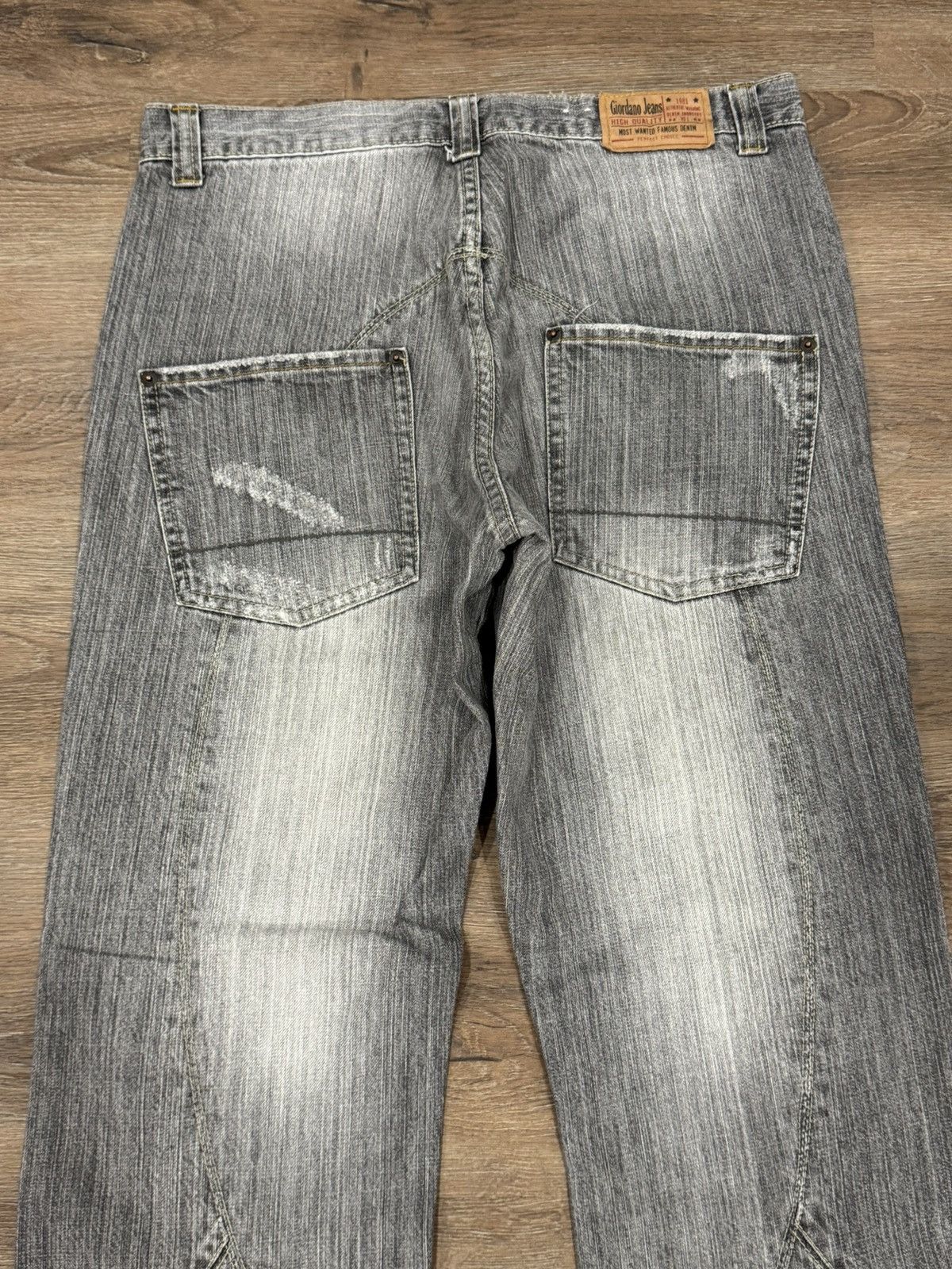 Giordano Vintage 90s Giordano Jeans Authentic Grey Wash Denim Size US 31 - 4 Thumbnail