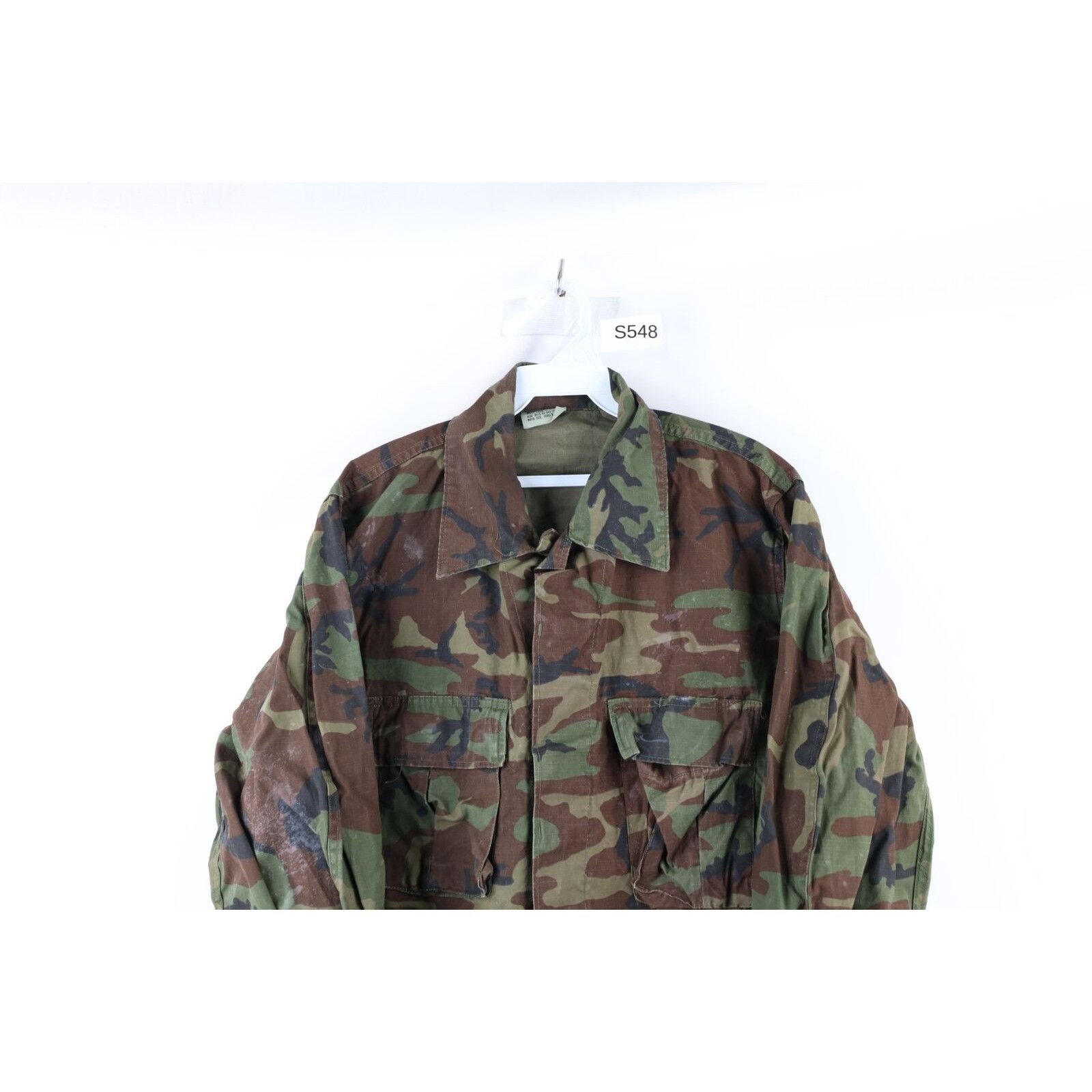 Vintage Vintage 70s Thrashed Ripstop Poplin Camouflage Jacket Size US M / EU 48-50 / 2 - 2 Thumbnail