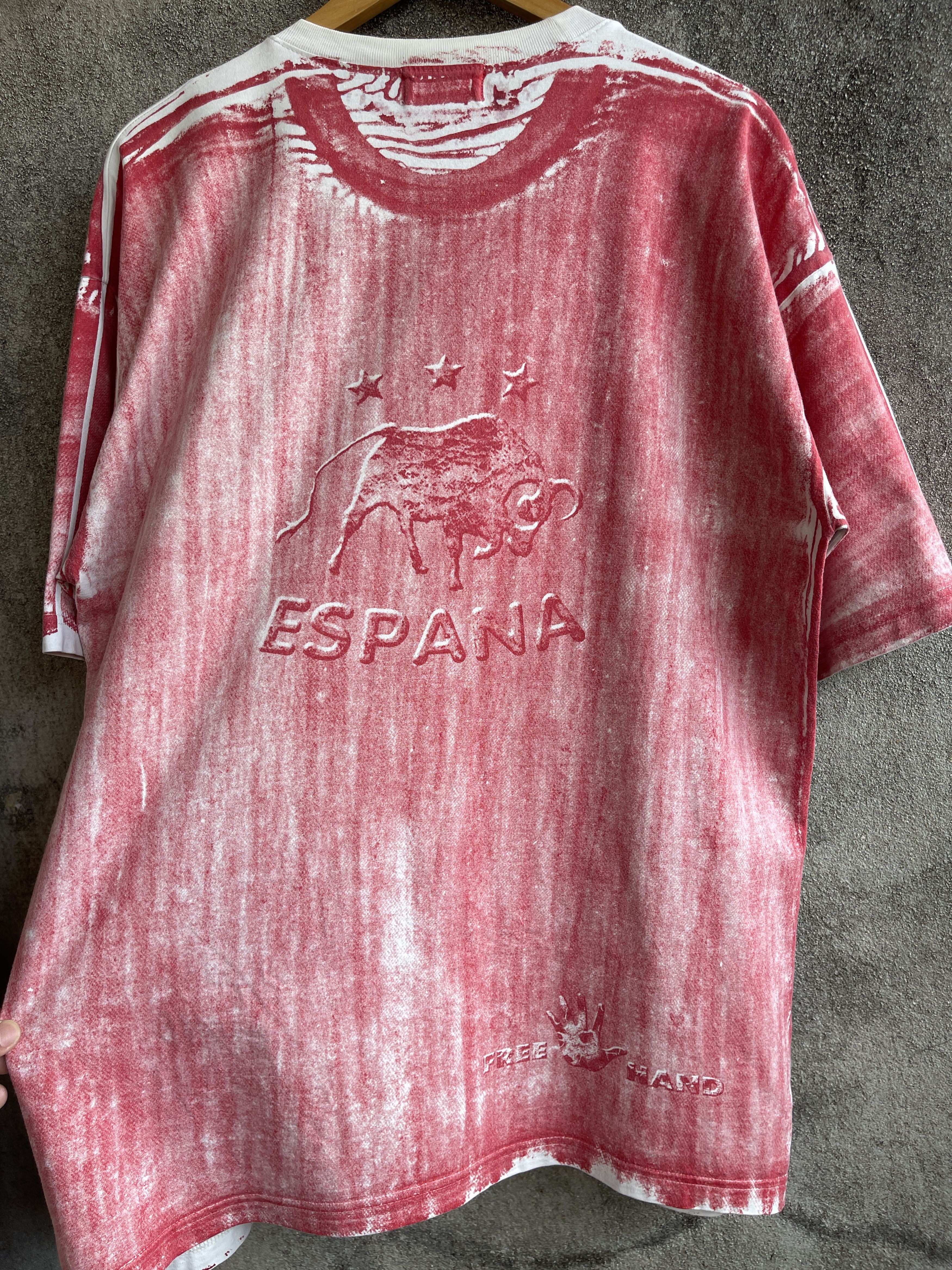 Freenote Vintage’90s🔥Espana Spain🔥Big Logo Free Hand Mosquitohead Tee Size US XXL / EU 58 / 5 - 4 Thumbnail