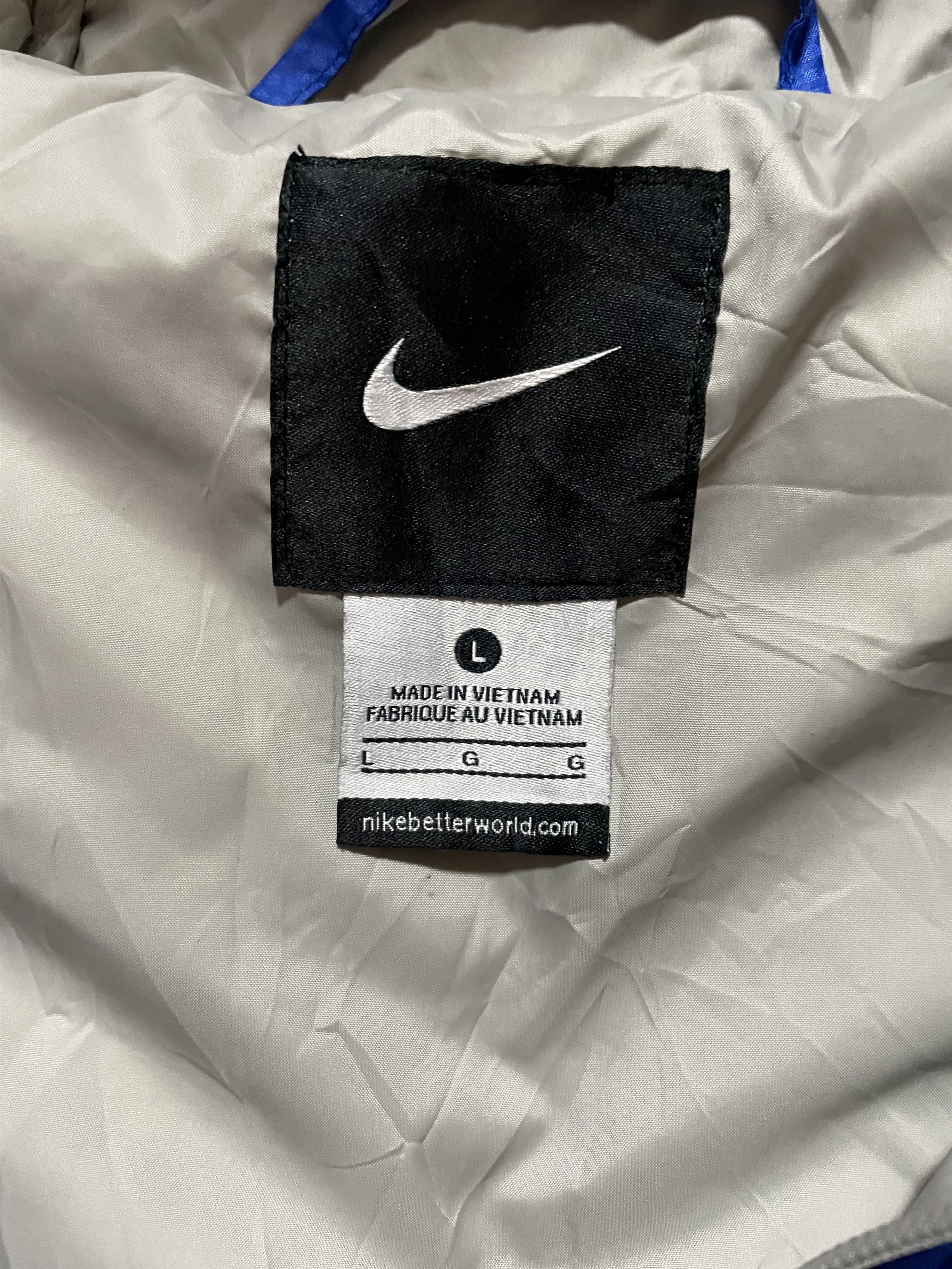 Nike Nike Blue Puffer Jacket with Hood Size US L / EU 52-54 / 3 - 5 Thumbnail
