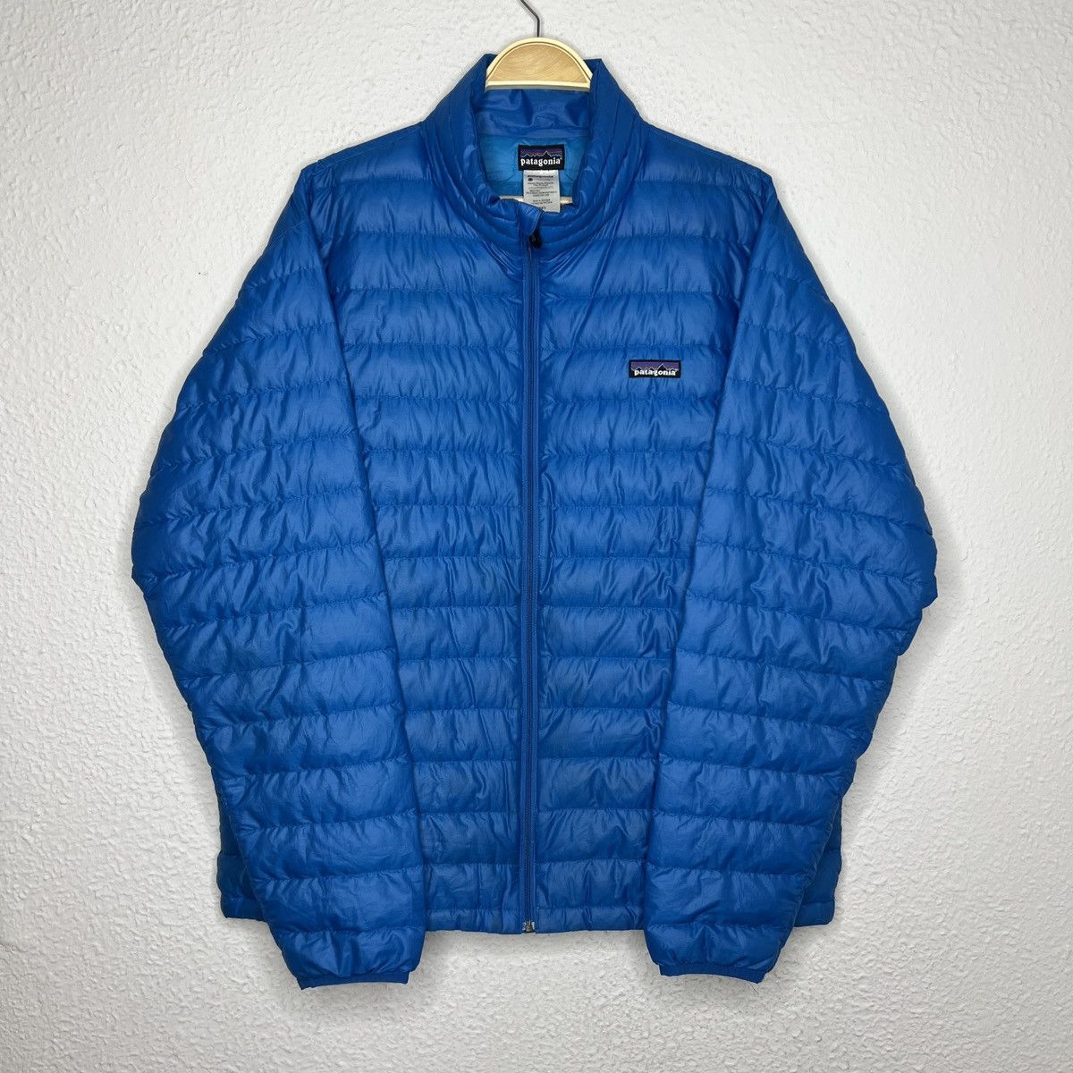 image of Outdoor Life x Patagonia Puffer Nano Down Jacket Blue Navy Logo, Men's (Size XL)