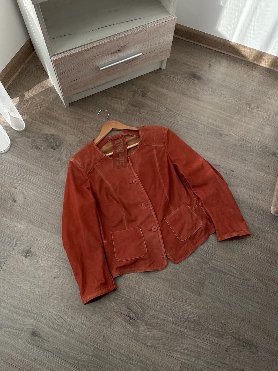 Japanese Brand × Vintage Vintage GMS-75 Red Leather W's Jacket Size S / US 4 / IT 40 - 8 Thumbnail