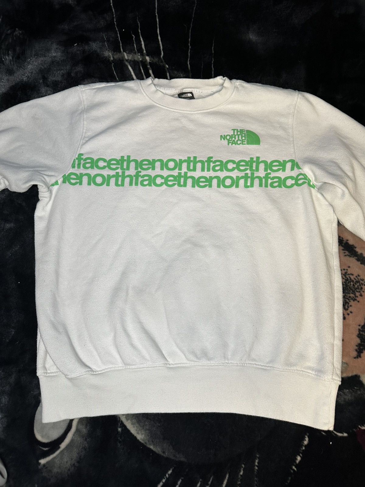 The North Face North Face White Green Crewneck Size US L / EU 52-54 / 3 - 1 Thumbnail