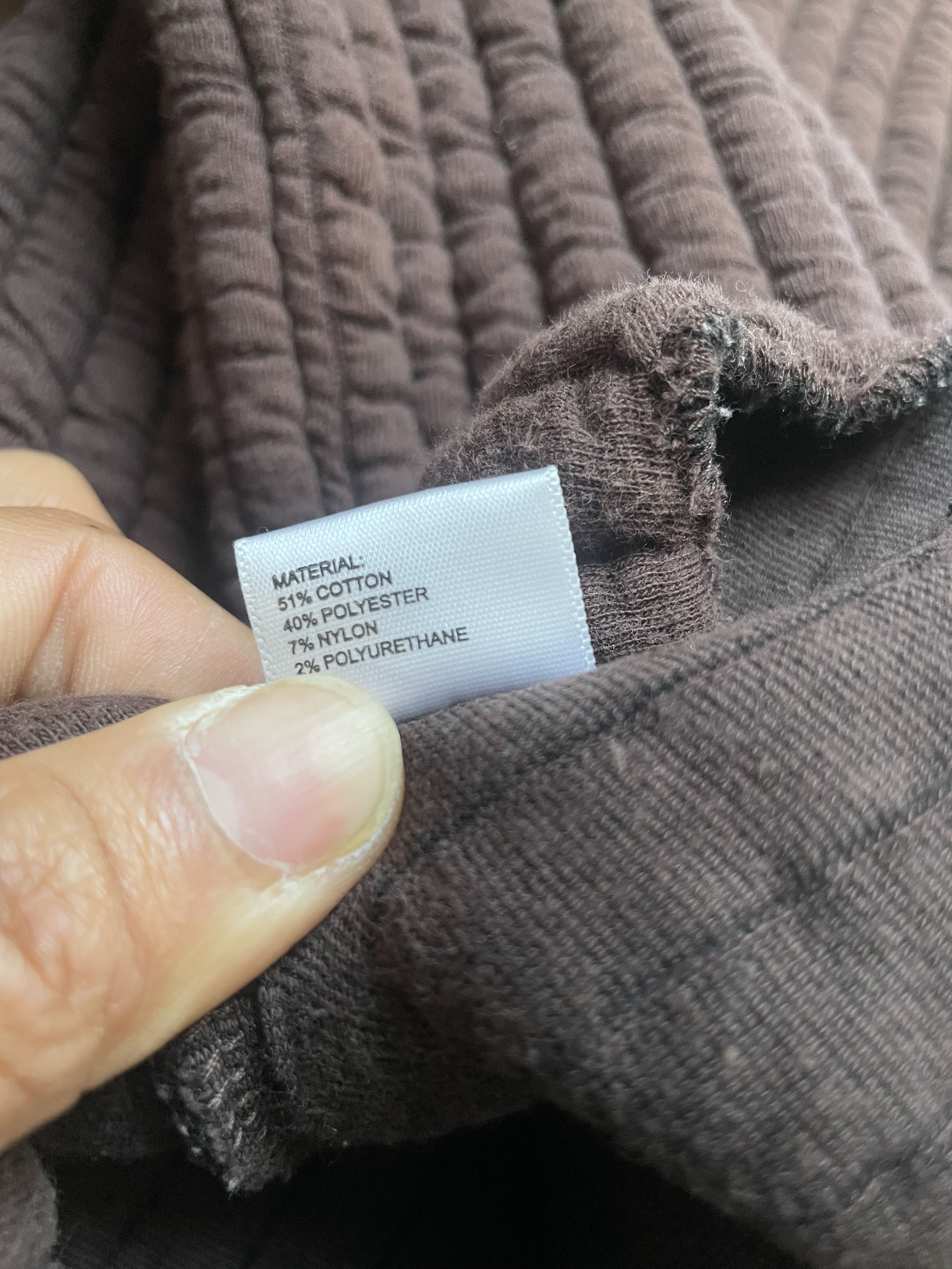 Quilted V Neck Sweater Rust