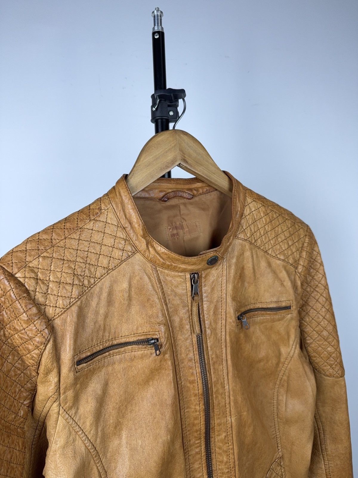 Genuine Leather Archive Y2K Leather Biker Moto Avant Garde Jacket Cafe Racer Size L / US 10 / IT 46 - 3 Thumbnail