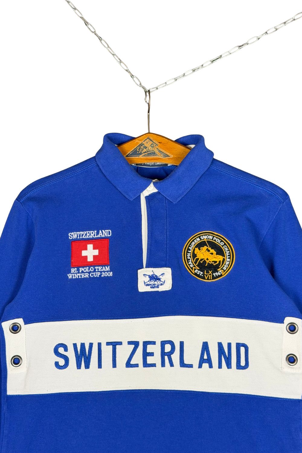Polo Ralph Lauren Polo Ralph Lauren "Swiss Cross" Rugby Shirt - Big Pony Size US L / EU 52-54 / 3 - 5 Thumbnail