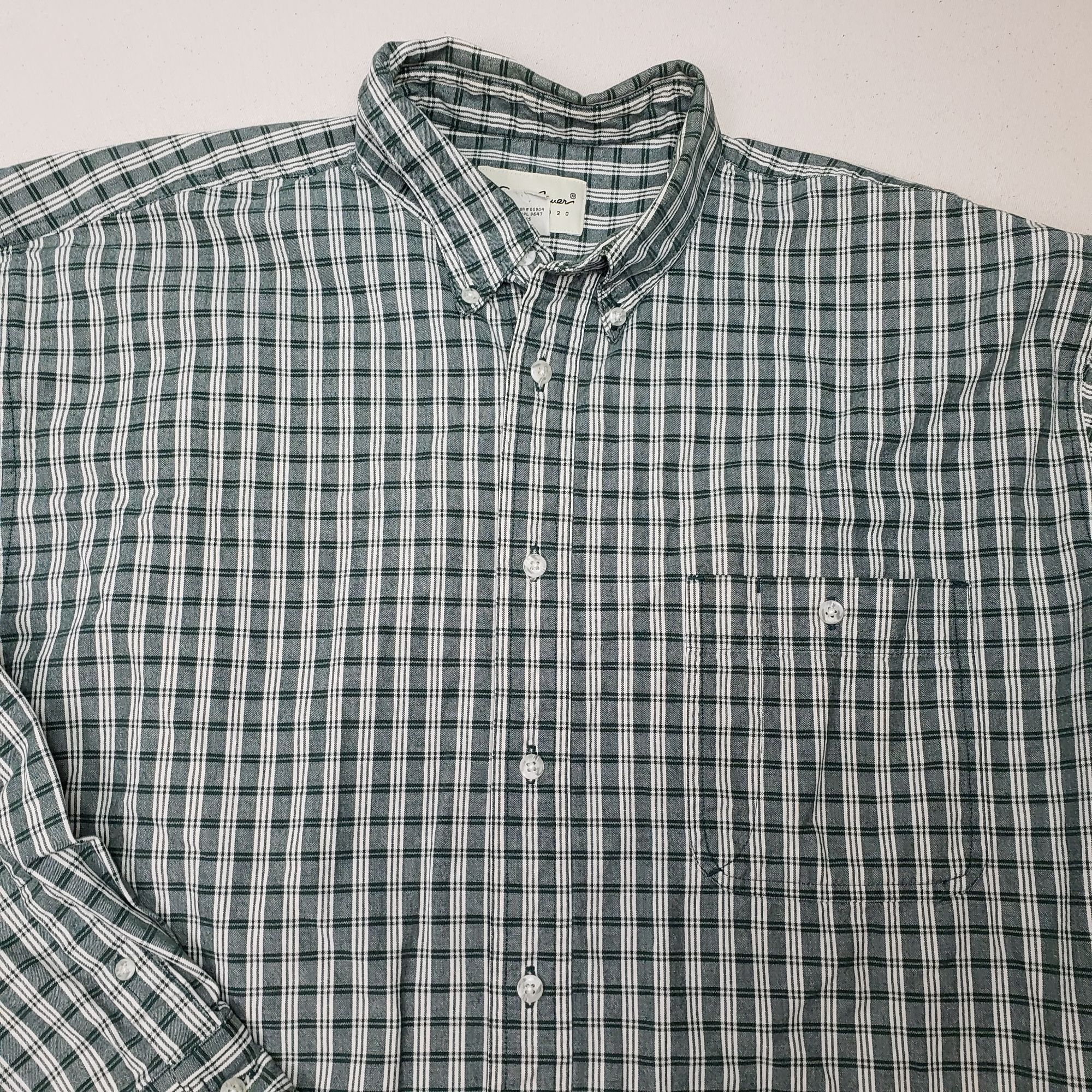 Eddie Bauer Eddie Bauer Long Sleeve Button Up Green/White Shirt Sz XL Size US XL / EU 56 / 4 - 2 Thumbnail