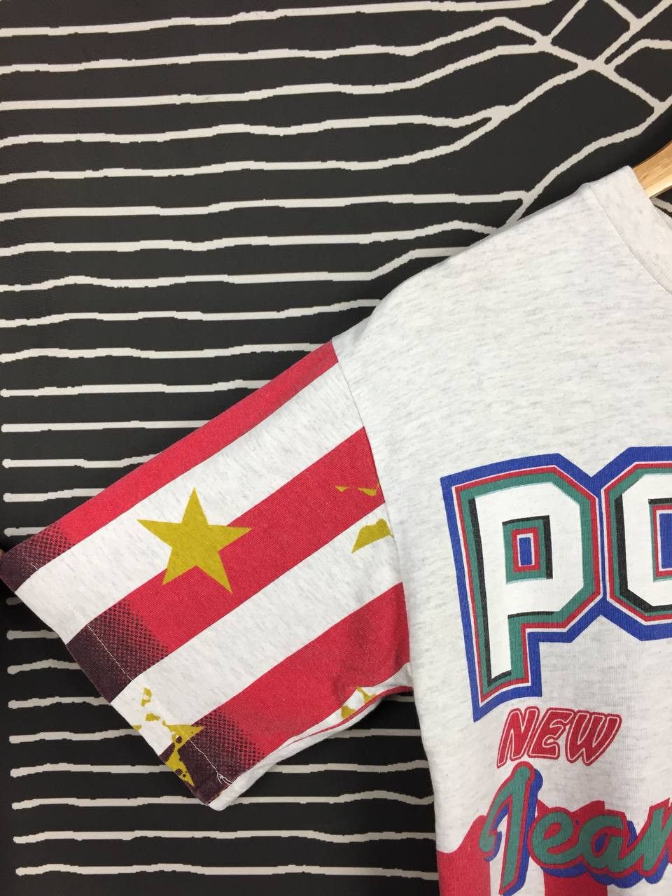 NBA Vtg Power Team New Style American Flag All Over Print Tee Size US S / EU 44-46 / 1 - 4 Thumbnail