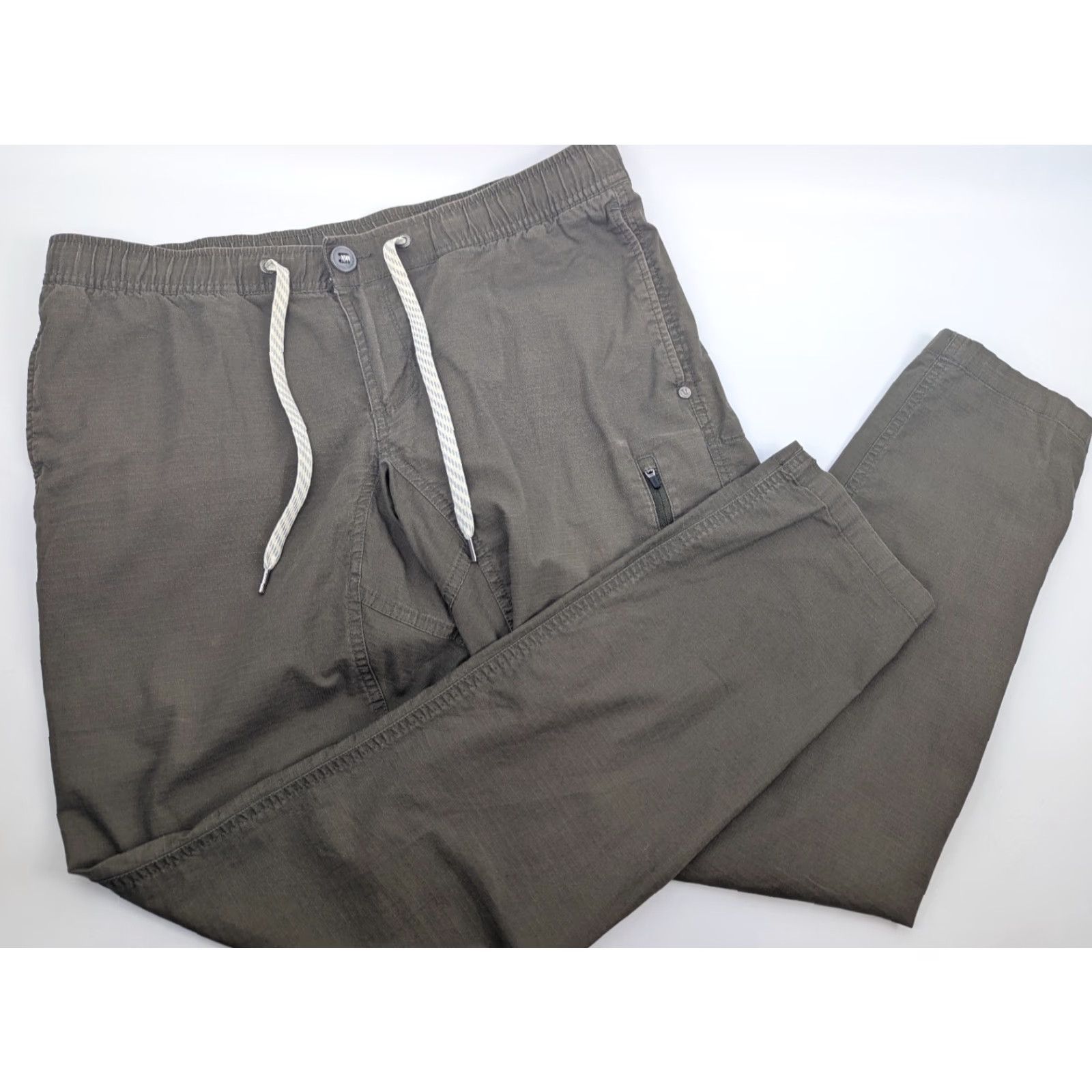 Vuori Vuori Jogger Pants Mens Large Green Ripstop Elastic Waist Travel Casual V412 Size US 33 - 2 Thumbnail