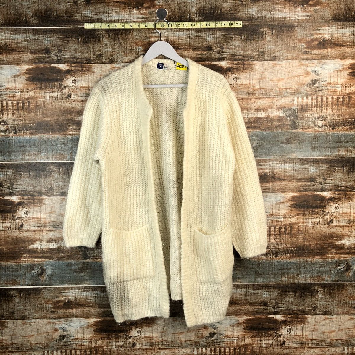 Homespun Knitwear × Japanese Brand PX White vintage Cardigan Knitwear #A2213 Size L / US 10 / IT 46 - 1 Thumbnail