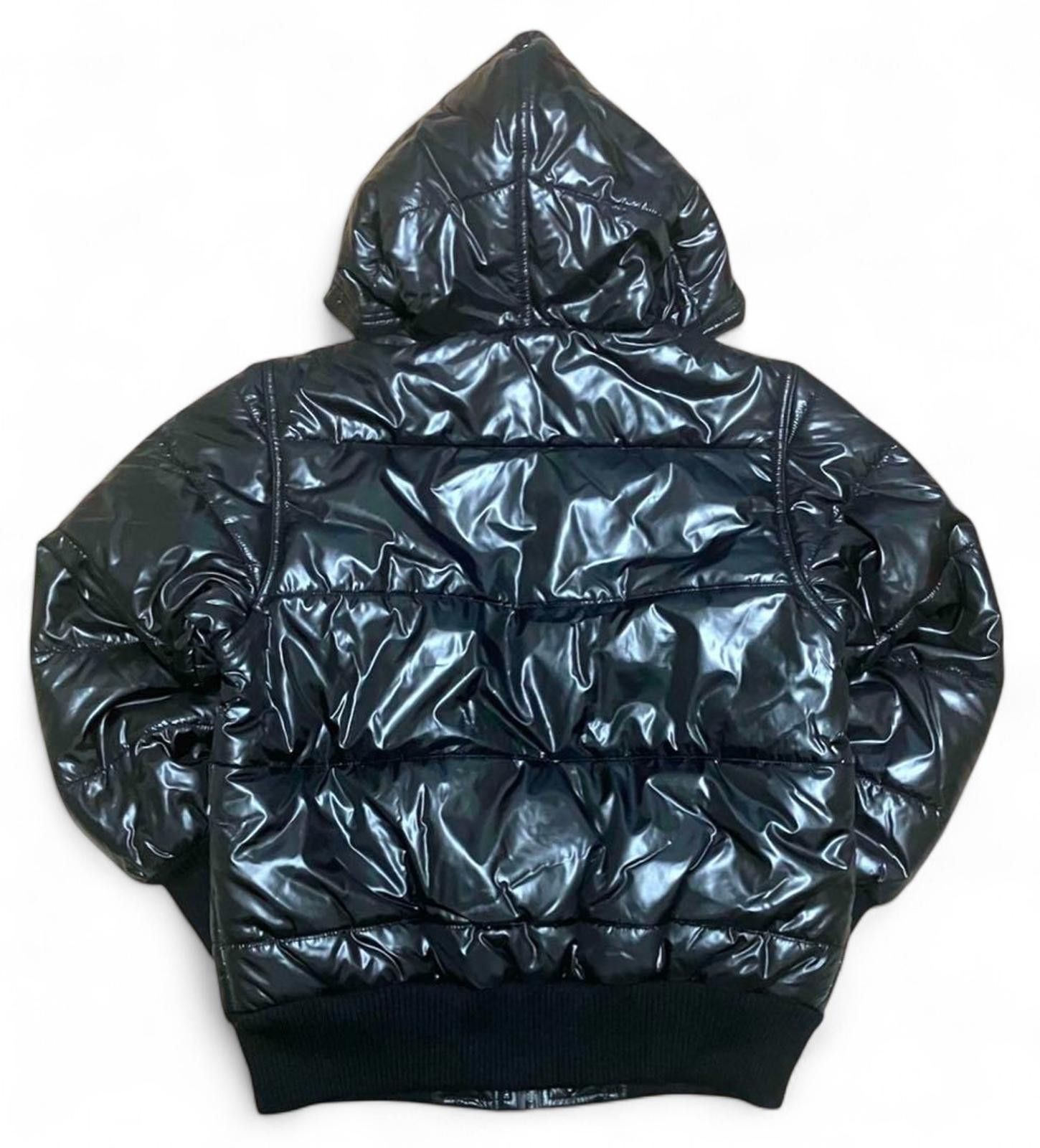 Unknown London Kuwa - Black Hooded Puffer Jacket Patches Size US M / EU 48-50 / 2 - 4 Thumbnail