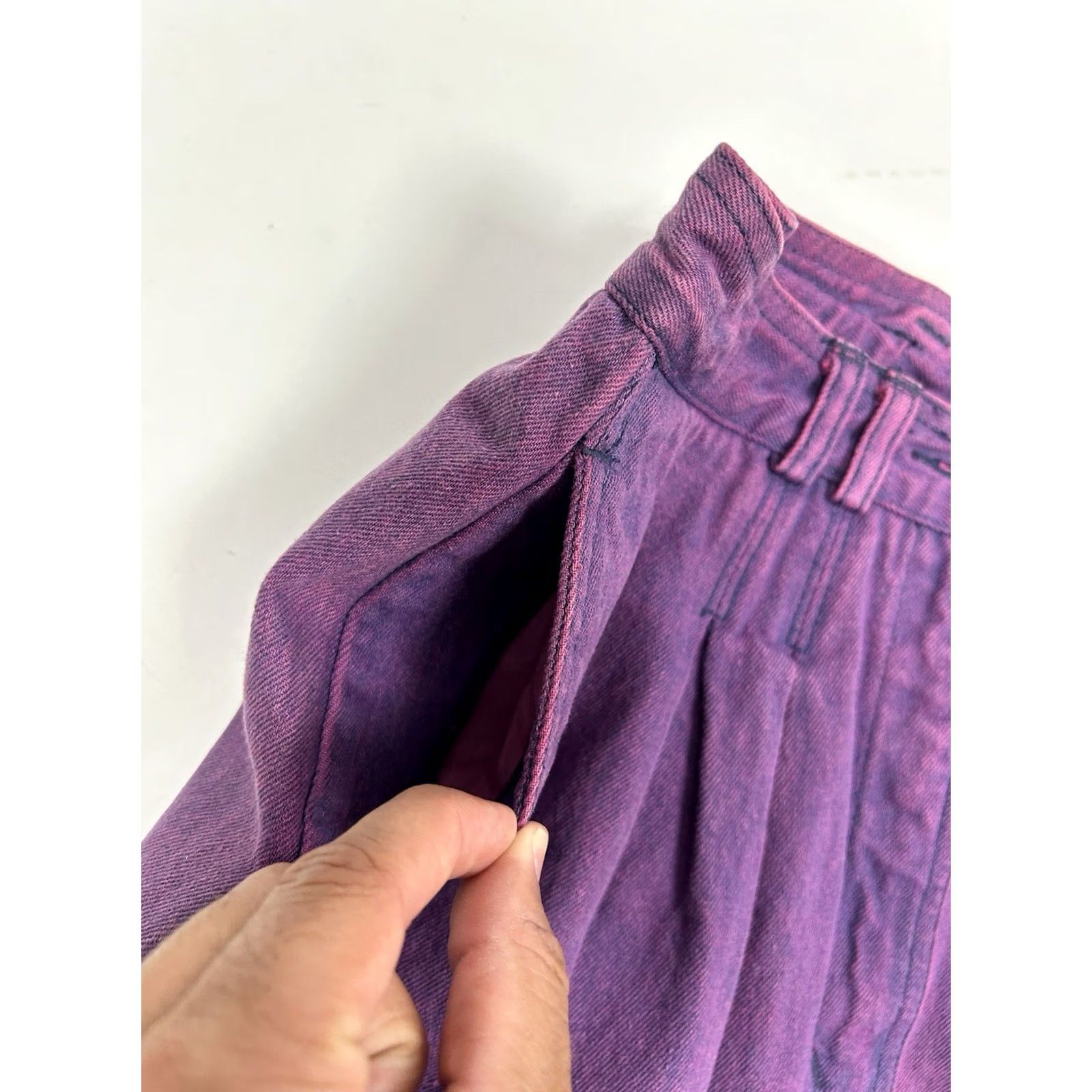 Nike VINTAGE Nike Andre Agassi Challenge Court Acid Wash Denim Tennis Skirt Size M Purple 90s Womens Size 32" / US 10 / IT 46 - 7 Thumbnail