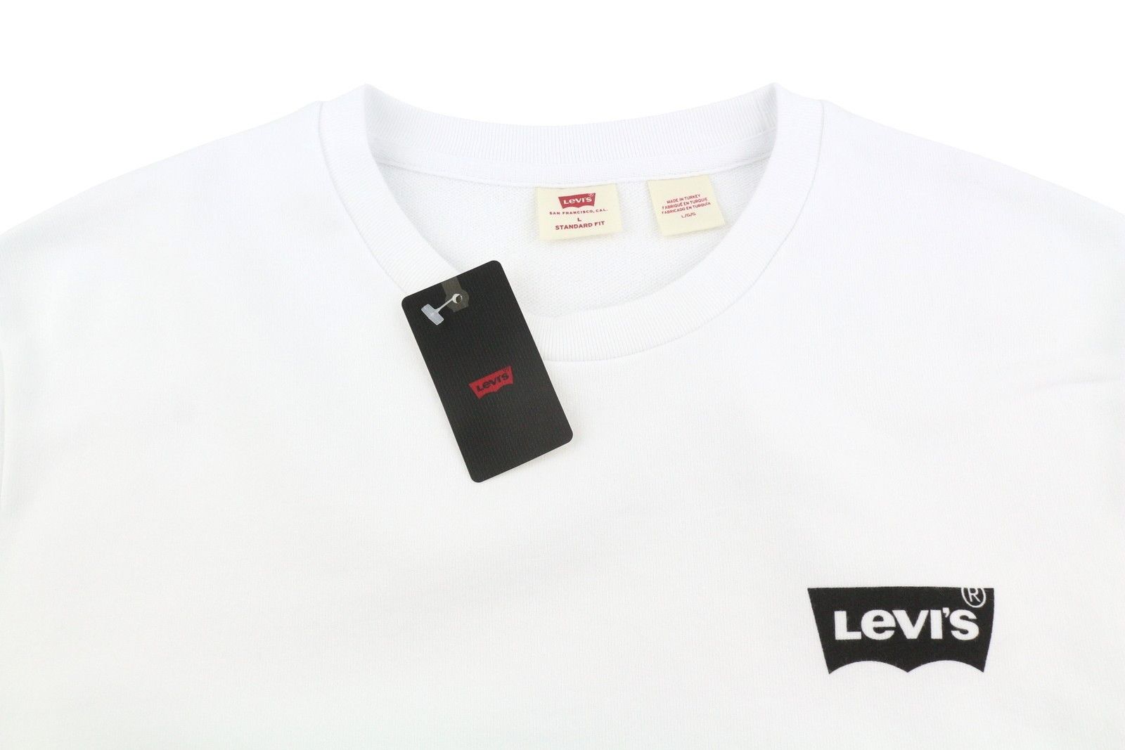 Levi's STANDARD FIT L White Graphic Logo Crew Pullover 87100 Size US L / EU 52-54 / 3 - 5 Thumbnail