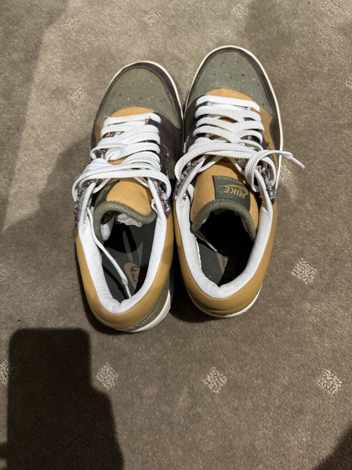 Nike NIKE COURT FORCE Low Premium Army Olive Dunk Dunks Wheat Size US 12 / EU 45 - 3 Thumbnail
