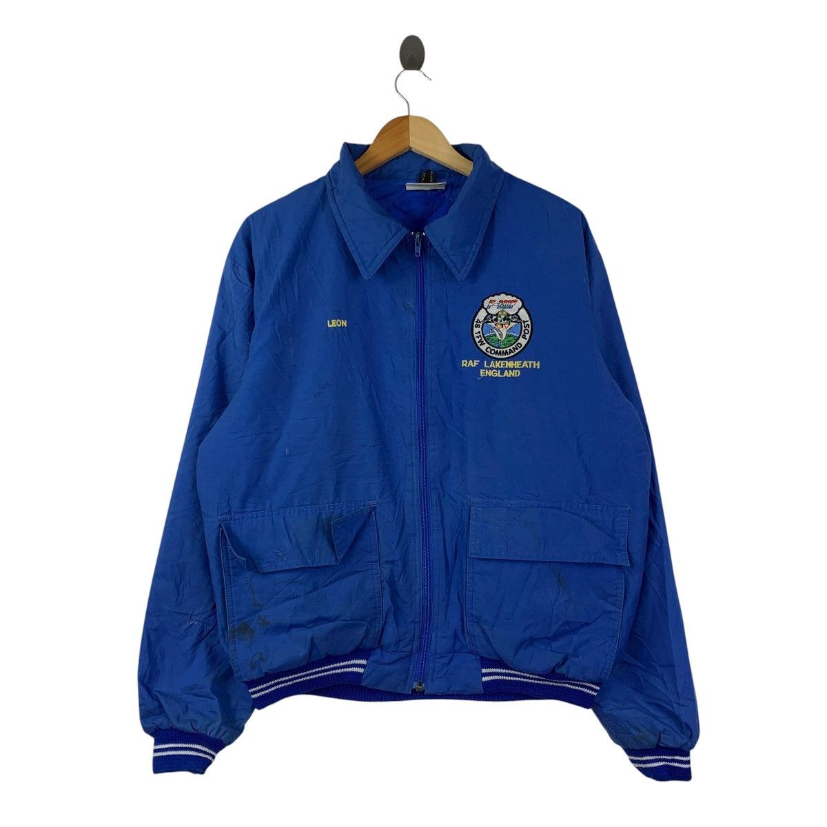 Vintage Vintage WAYFARER RAF Lakenheath England Embroidered Bomber Size US L / EU 52-54 / 3 - 2 Thumbnail
