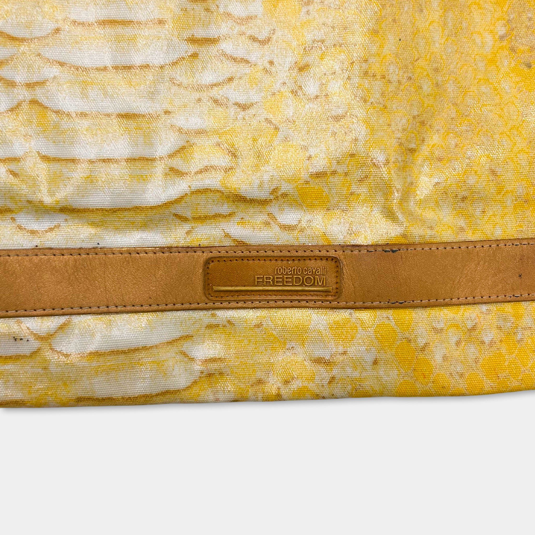 Roberto Cavalli Roberto Cavalli "Freedom" Yellow Snake Print Shoulder Bag Size ONE SIZE - 3 Thumbnail