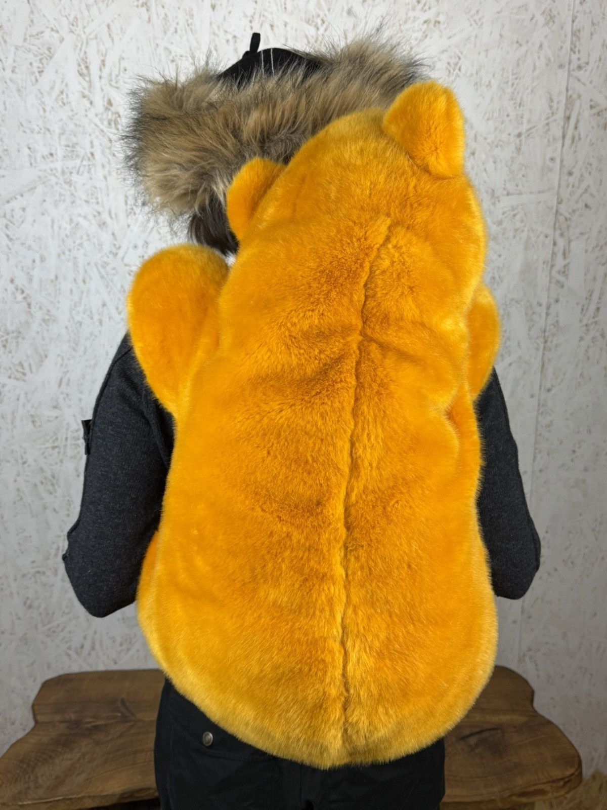 Dolce & Gabbana Dolce & Gabbana Faux Fur Teddy Bear Animal Backpack Orange Size ONE SIZE - 3 Thumbnail