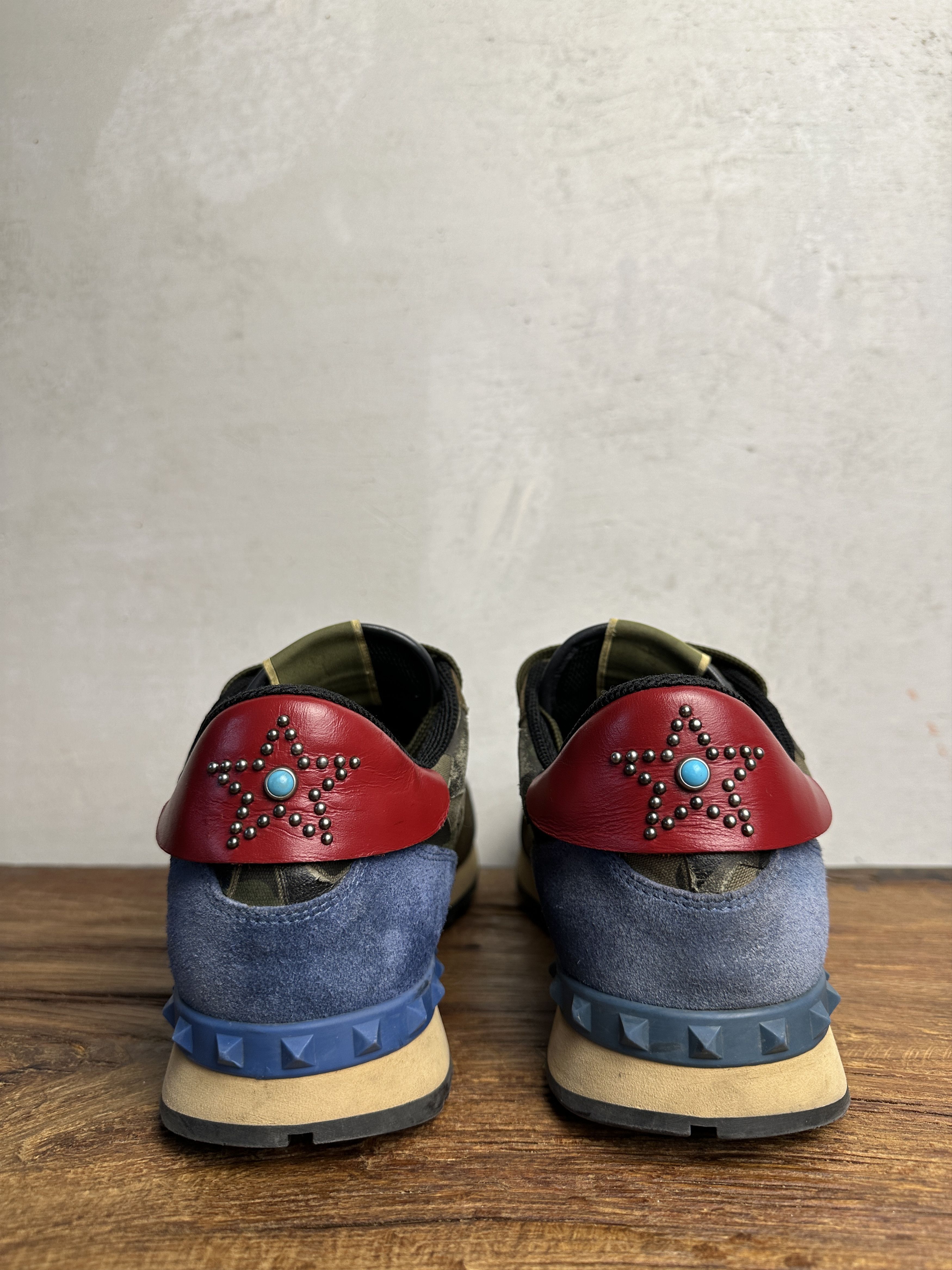 Valentino VALENTINO Star Camo Rockstud Sneakers Khaki Size US 10 / EU 43 - 3 Thumbnail