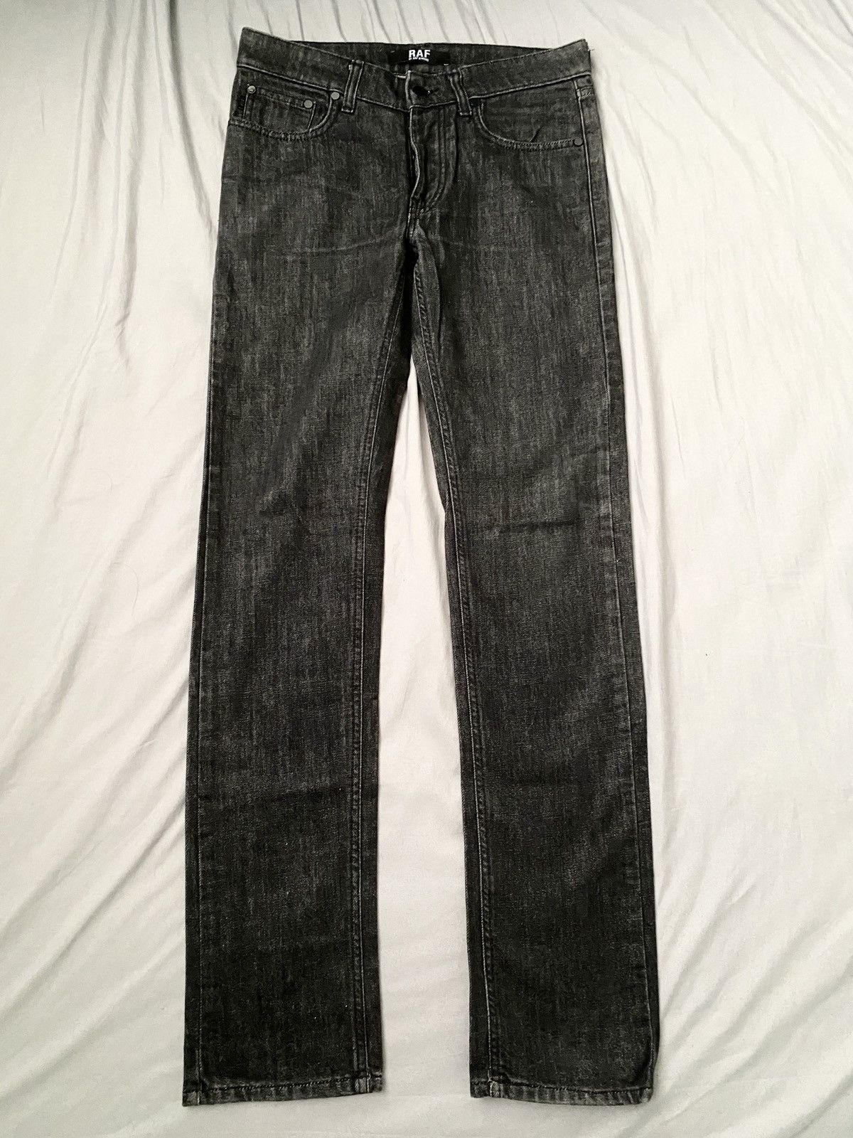 Raf by Raf Simons Raf by Raf Simons Distressed Skinny Black Denim