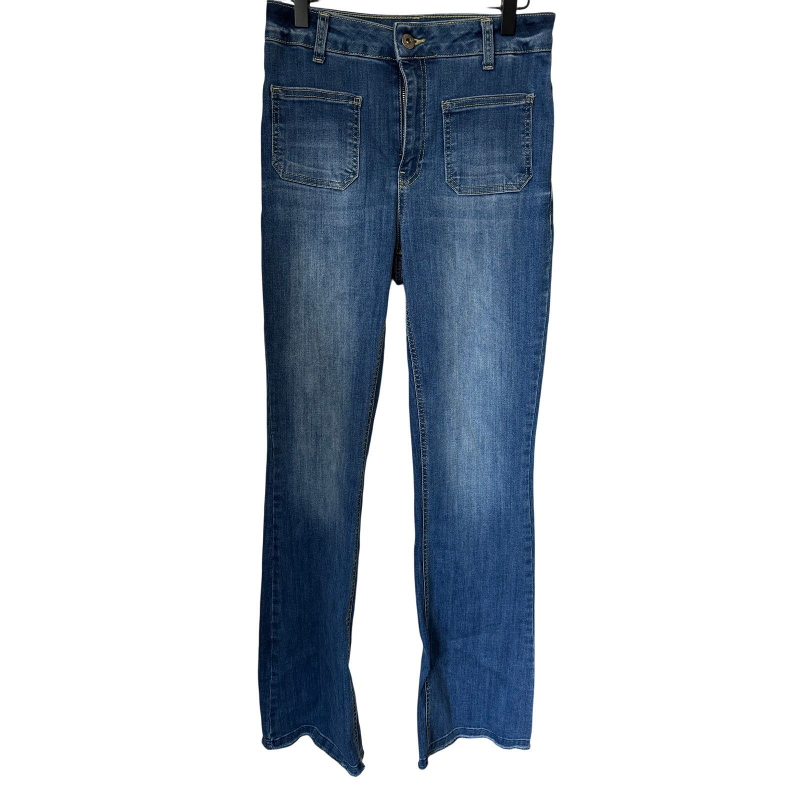 Other Bianco Lian Bootcut Jeans Womens 27 Raw Hem Mid Rise Denim Size 27" / US 4 / IT 40 - 1 Thumbnail