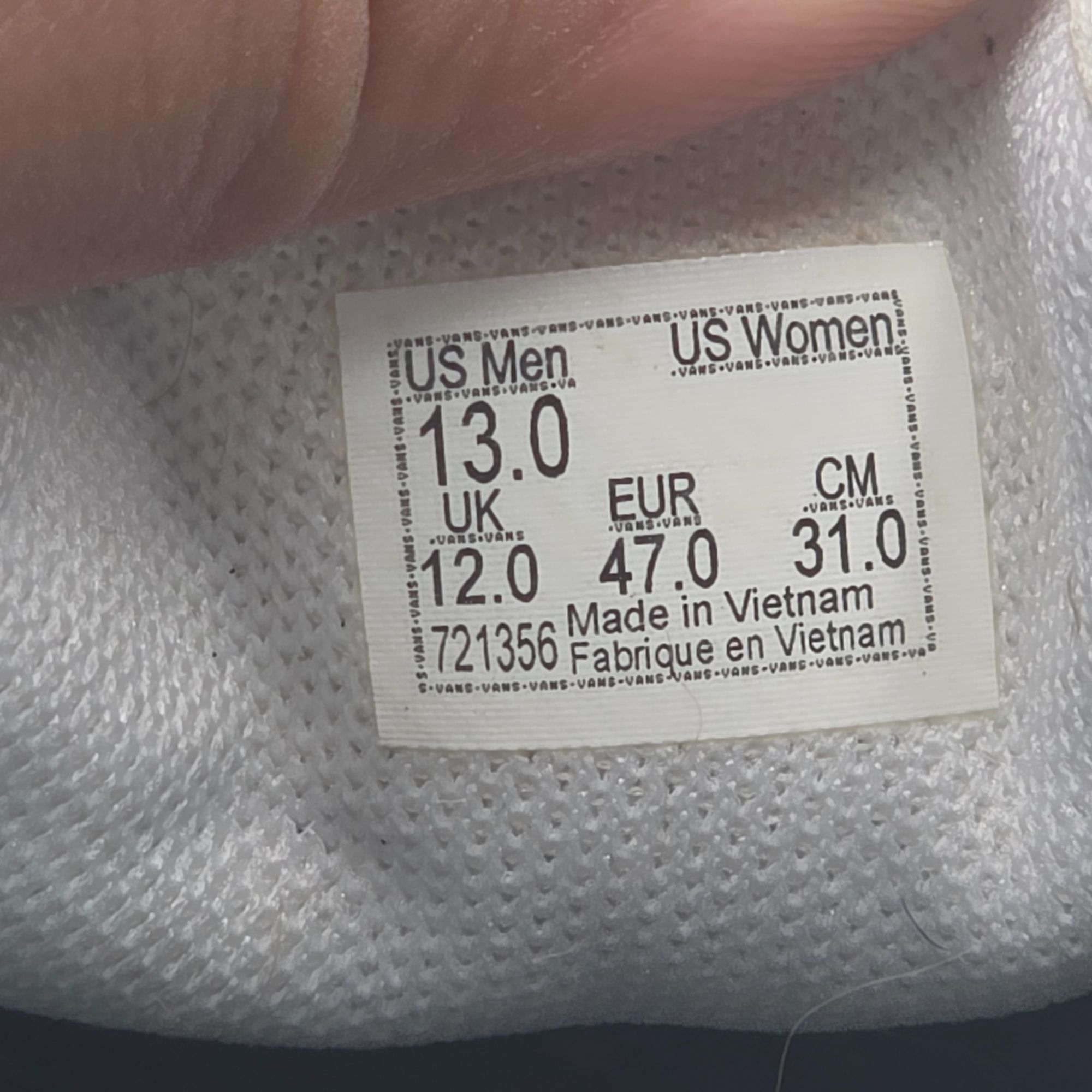 Vans VANS ComfyCush Era Mens Size 13 Paisley White Sneaker Shoes Size US 13 / EU 46 - 7 Thumbnail