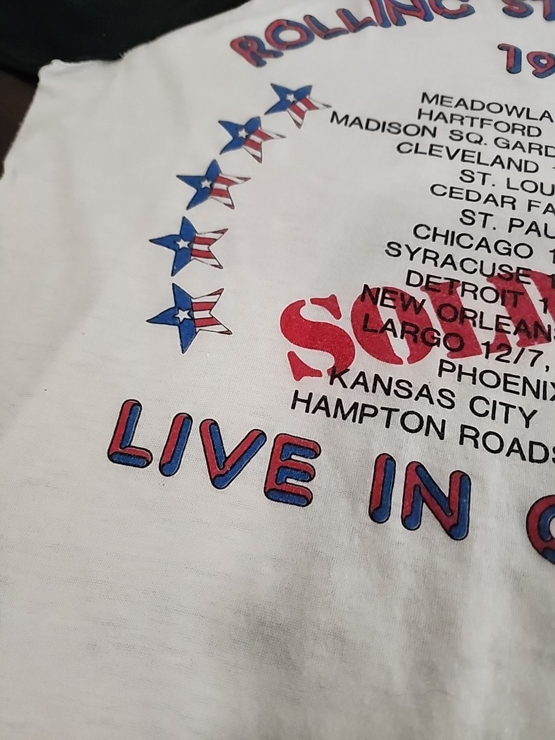 Band Tees VINTAGE ROLLING STONES 1980 TOUR RAGLAN TSHIRT Size US L / EU 52-54 / 3 - 13 Thumbnail