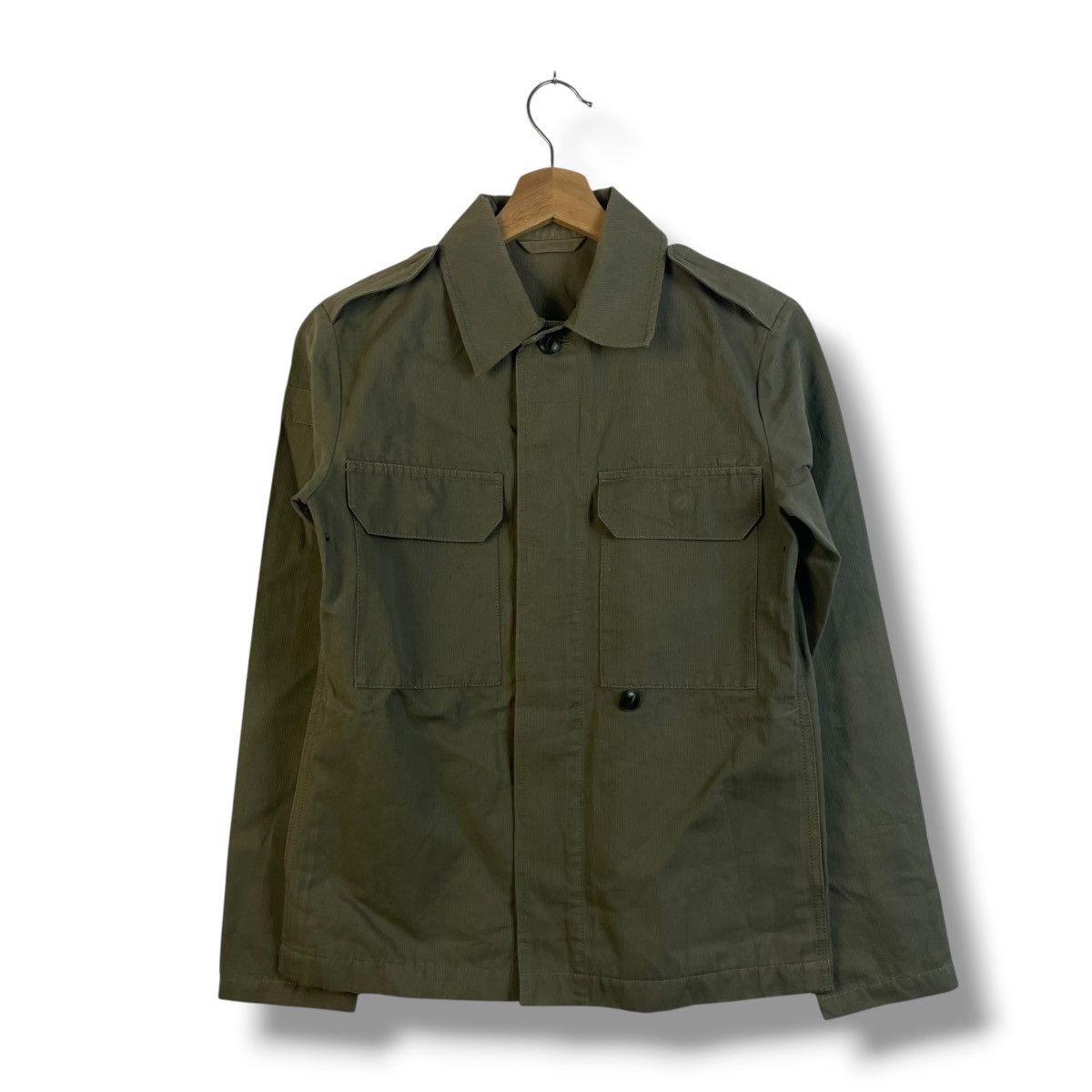 A.P.C. APC RUE MADAME PARIS HIDDEN BUTTON MILITARY JACKET Size US S / EU 44-46 / 1 - 2 Thumbnail