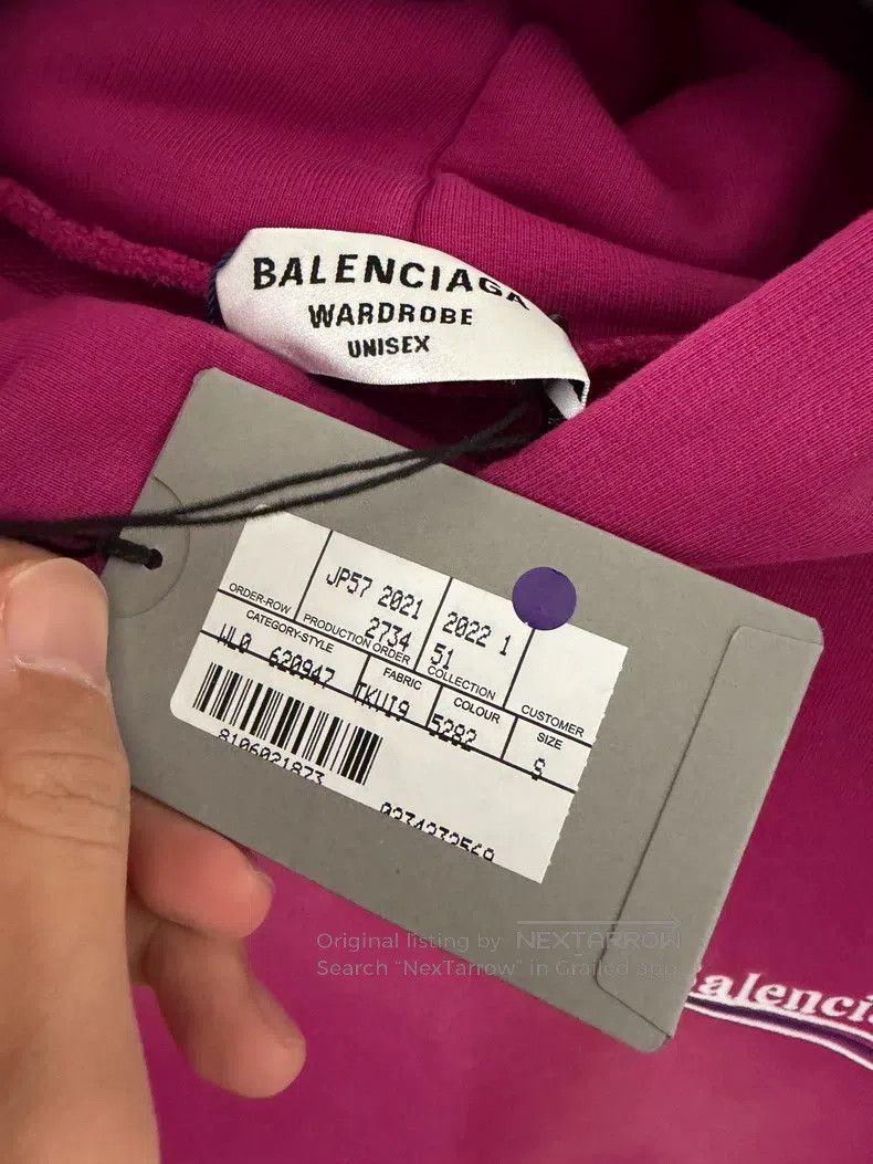 Balenciaga Balenciaga Dragon Fruit Color Coke Embroidered Hoodie Size US S / EU 44-46 / 1 - 3 Thumbnail