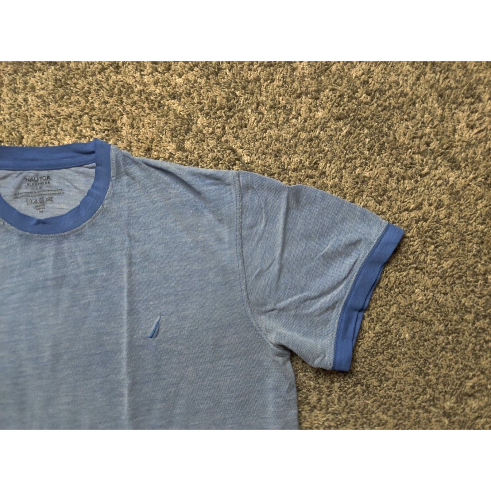 Nautica Nautica Shirt Adult Mens Large Solid Light Blue Sleep Wear Size US L / EU 52-54 / 3 - 3 Thumbnail