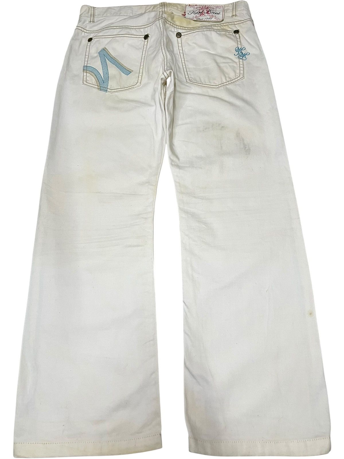 Karl Kani Vintage Karl Kani Embroidered Baggy Jeans Size US 35 - 2 Thumbnail