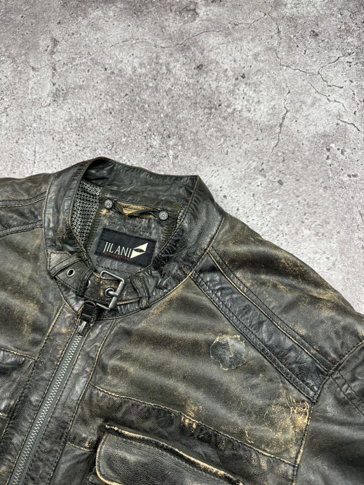 Vintage Crazy Vintage Punk Distressed Leather Jacket Japan Y2K Style Size US L / EU 52-54 / 3 - 15 Thumbnail