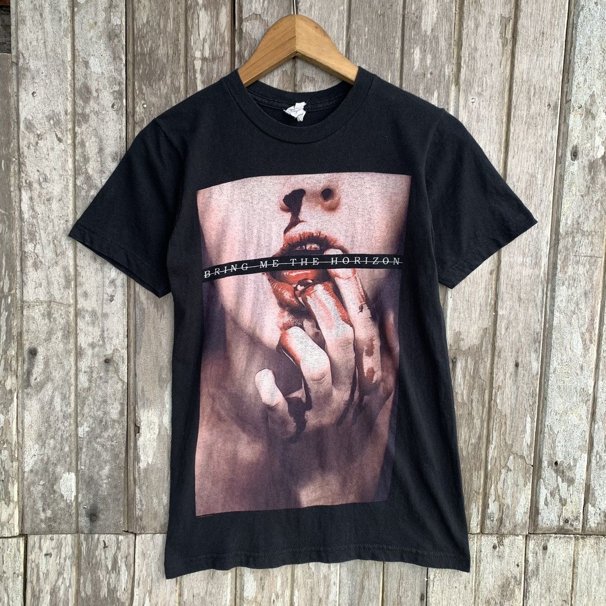 Thrashed faded bring me the horizon band tee