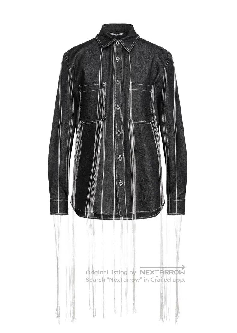Valentino Valentino Flowing fringed denim shirt Size M / US 6-8 / IT 42-44 - 1 Thumbnail